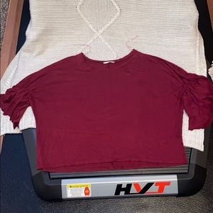 Maroon box cut blouse